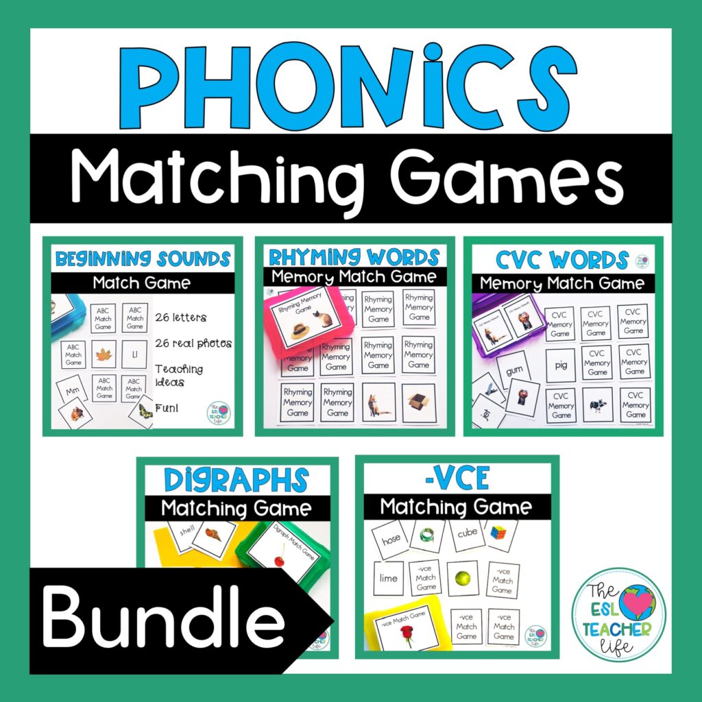 Matching Games for ESL - The ESL Teacher Life