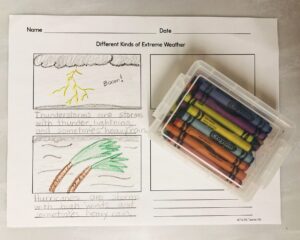 vocabulary activities for ESL writing definitions with worksheet including lines for writing and space for drawing