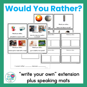 Would you rather ESL speaking activity