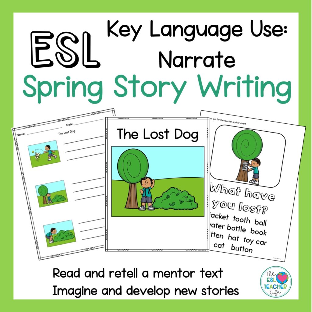 ESL Spring Writing Cover of resource