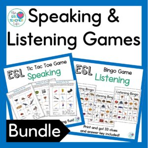 ESL Speaking Activities Bundle Resource on TPT for your ESL classroom