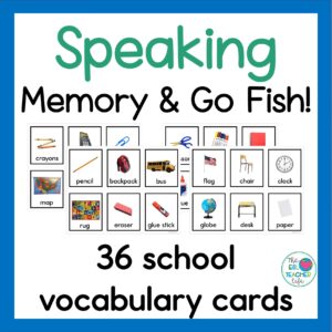 front over of ESL speaking game on TPT