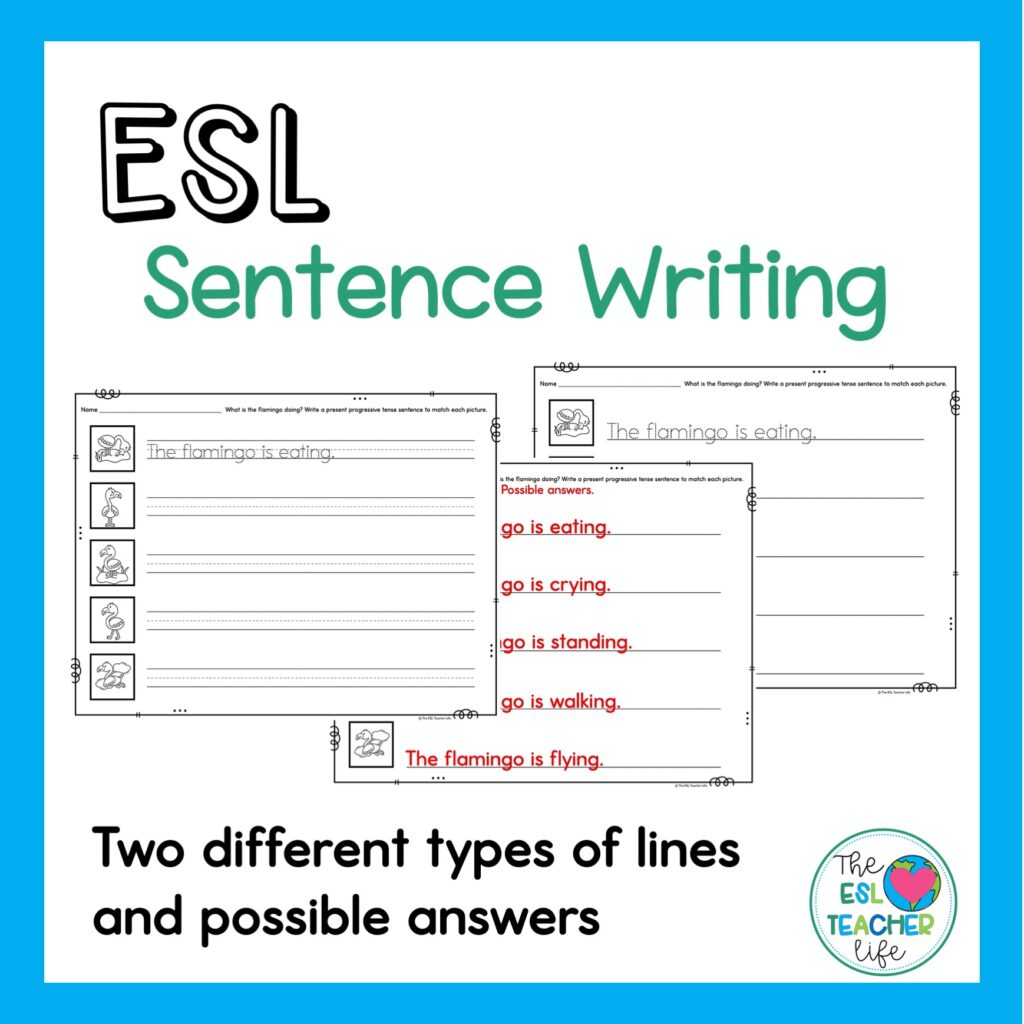 summer sentence writing resource with options for writing lines