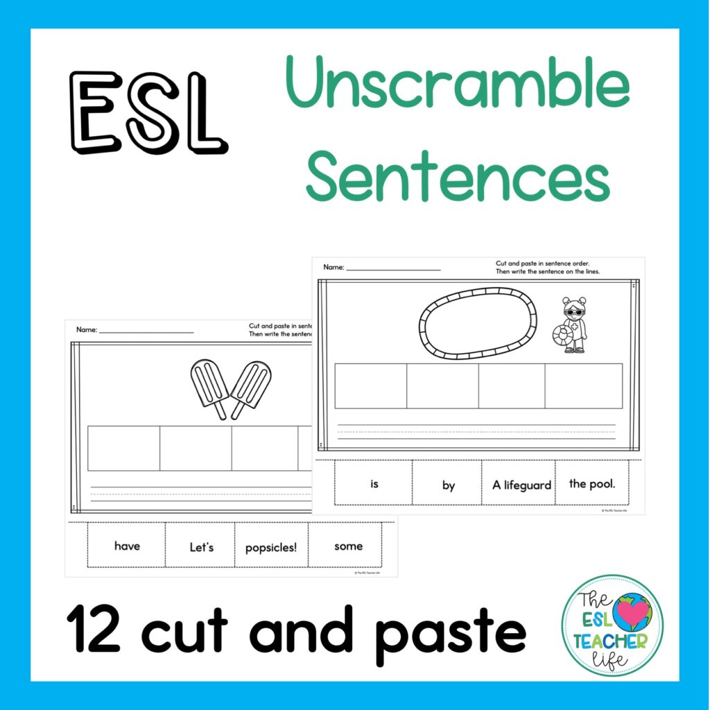 summer unscramble sentences resource