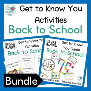 ESL Back to School Bundle resource cover