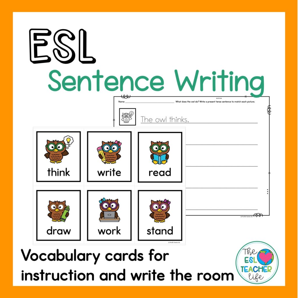 cover of fall sentence writing resource