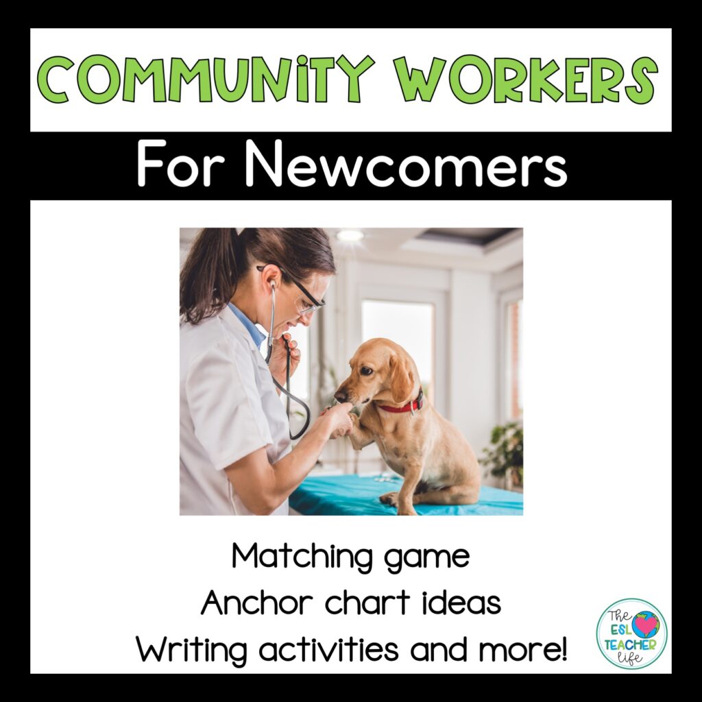 cover community workers for Newcomers resource on TPT