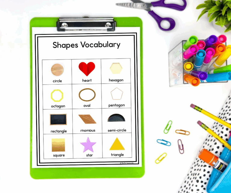 shapes vocabulary